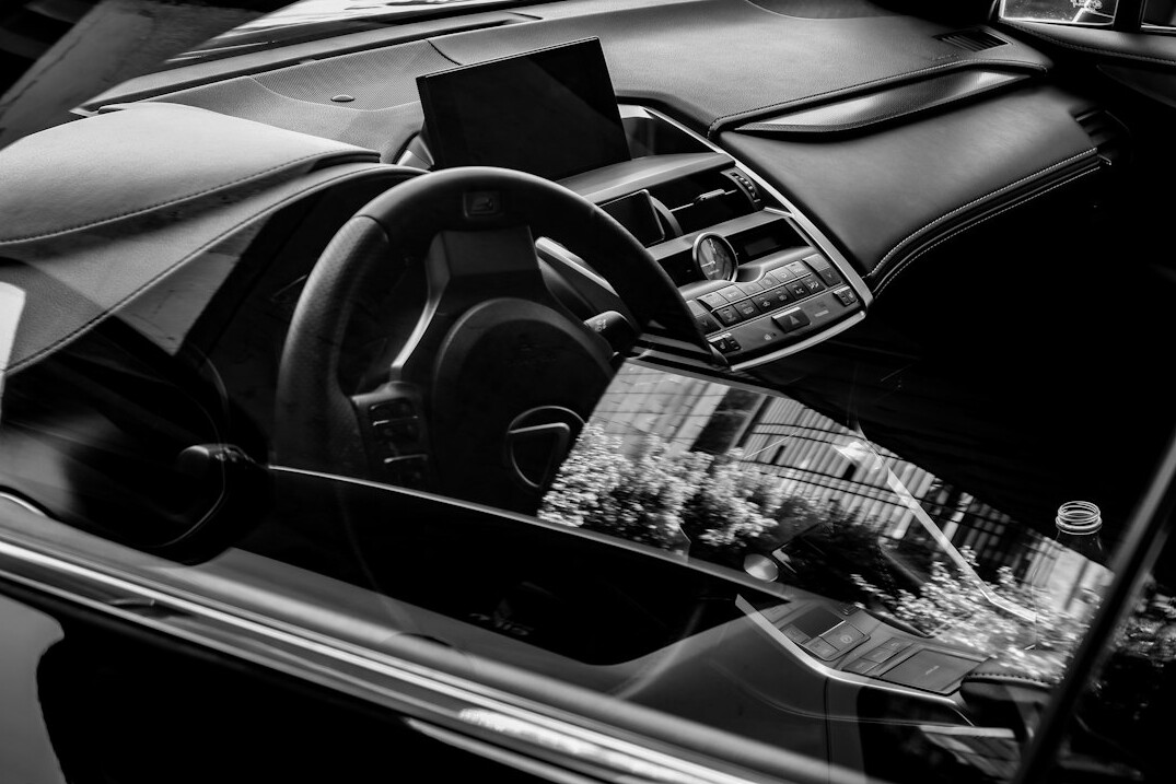 car dashboard with touchscreen
