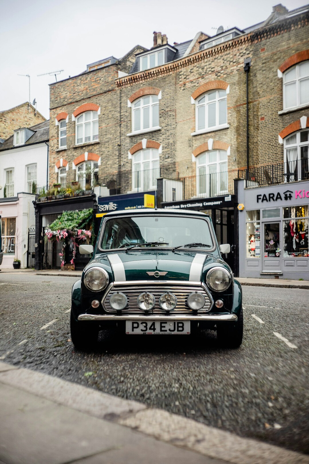 classic car model on road